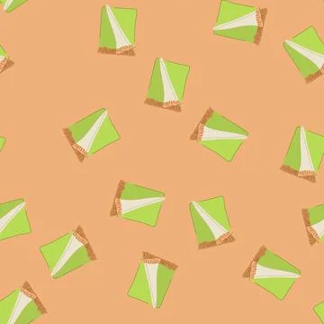 Seamless pattern expandable throw blanket cartoon vector イラスト素材