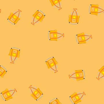 Seamless pattern expandable trolley bag cartoon vector Stockillustratie