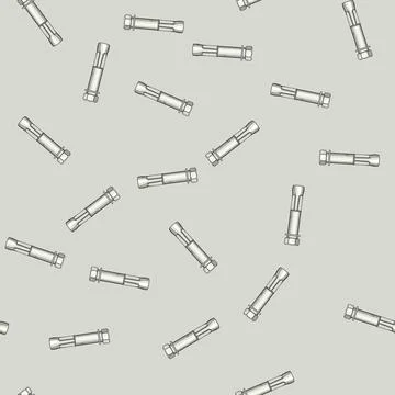 Seamless pattern Expansion bolt holding mechanism drawing on white Stock Illustration
