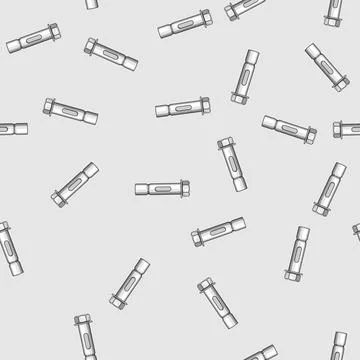 Seamless pattern Expansion bolt providing secure fastening in construction Illustrazione stock