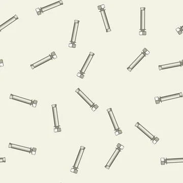 Seamless pattern Expansion bolt providing strong anchoring for construction p Stock Illustration
