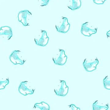 Seamless pattern explode soap bubble explosion cartoon vector イラスト素材
