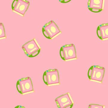 Seamless pattern exploration educational toy cartoon vector Illustrazione stock