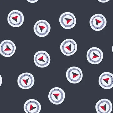 Seamless pattern explore nautical compass cartoon vector Stock Illustration