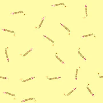 Seamless pattern explosion firework rocket cartoon vector イラスト素材