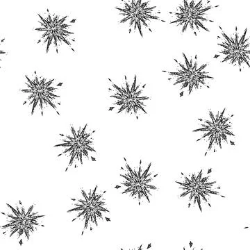 Seamless pattern explosive explosion bomb sketch hand drawn 库存插图