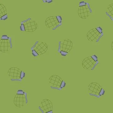Seamless pattern explosive grenade cartoon vector Illustrazione stock