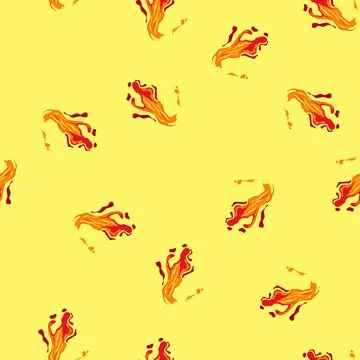 Seamless pattern explosive liquid lava cartoon vector Stock Illustration