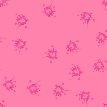 Seamless pattern expressive paint splatters cartoon vector Illustrazione stock