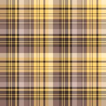 Seamless pattern in exquisite brown and yellow colors for plaid, fabric, Stock Illustration