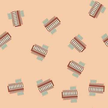Seamless pattern exterior skyscraper cartoon vector Illustrazione stock