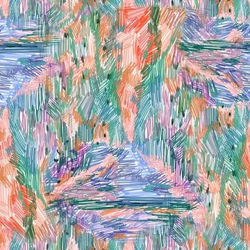 Seamless pattern, extraordinary beautiful abstraction. Art drawn with a colored Stock Illustration