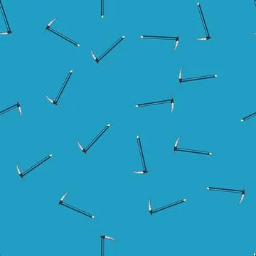 Seamless pattern extreme ice axe cartoon vector Illustrazione stock