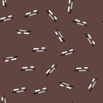 Seamless pattern eye eyebrow pencil cartoon vector Stock Illustration