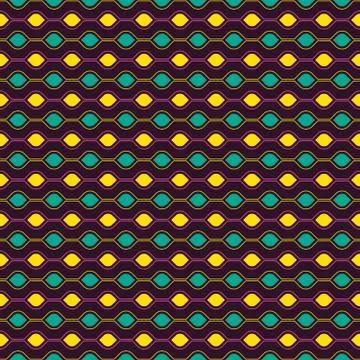 Seamless Pattern of Eye shape, Vector Seamless Geometry Pattern for Postcards Illustrazione stock