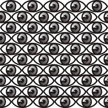 Seamless pattern with eyes Stock Illustration