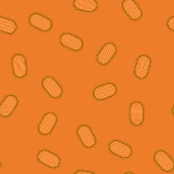 Seamless pattern Fabric patch with zigzag texture and yellow stitching Stock Illustration