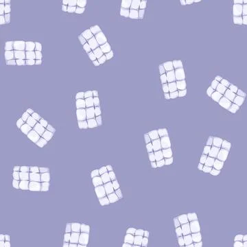 Seamless pattern fabric pillow bed color icon vector イラスト素材