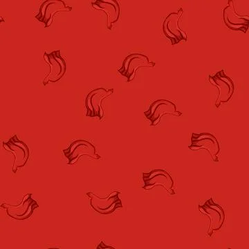Seamless pattern fabric red dreapery cartoon vector 스톡 일러스트