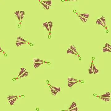 Seamless pattern fabric tassel rope cartoon vector Illustrazione stock