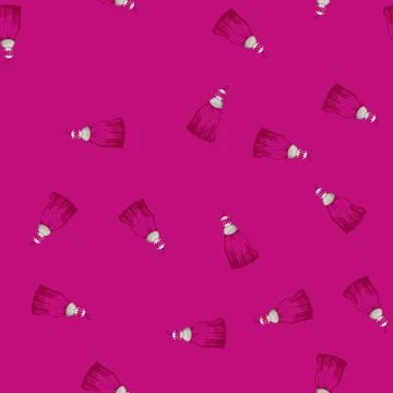 Seamless pattern fabric tassel rope cartoon vector Illustrazione stock
