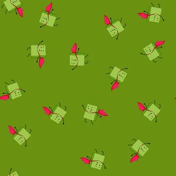 Seamless pattern face book character cartoon vector Illustrazione stock