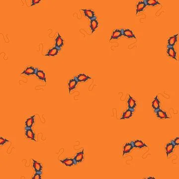 Seamless pattern face carnival mask cartoon vector Stock Illustration