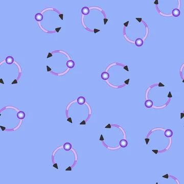 Seamless pattern face piercing fashion cartoon vector Stock Illustration