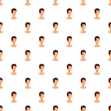 Seamless pattern with faceless female avatars Illustrazione stock