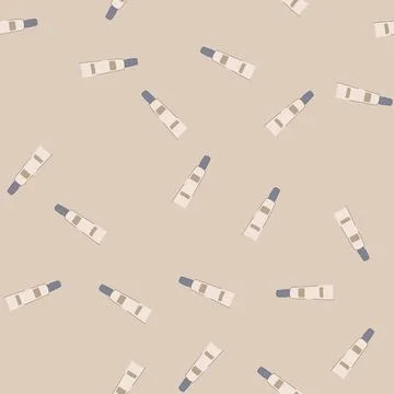 Seamless pattern facial eye cream cartoon vector Stock Illustration