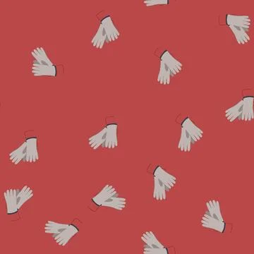 Seamless pattern factory gloves welding cartoon vector Stock Illustration