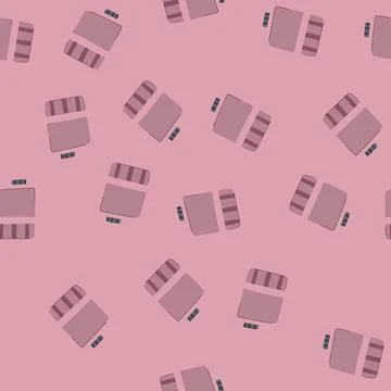 Seamless pattern factory plastic tank cartoon vector Illustrazione stock