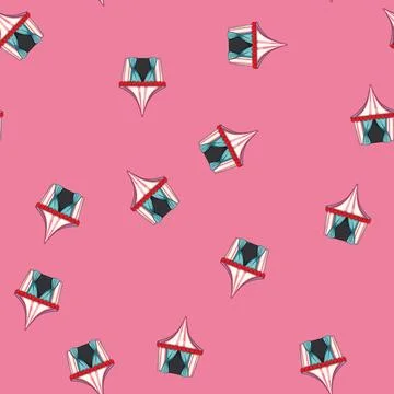 Seamless pattern fair circus tent cartoon vector Illustrazione stock