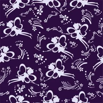 Seamless pattern with fairy. Stock Illustration