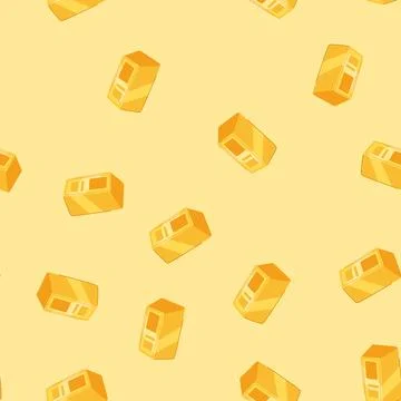 Seamless pattern fall gold bar cartoon vector 스톡 일러스트
