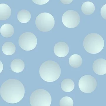 Seamless pattern with falling blue 3d balls. Vector Stock Illustration