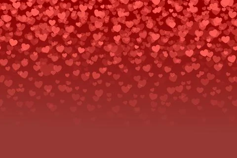 Seamless pattern with falling confetti hearts for Valentines day. Stock Illustration