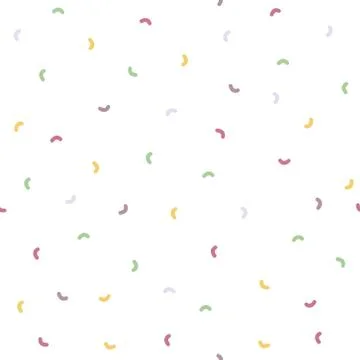 Seamless pattern, falling confetti with white background, vector illustration Stock Illustration