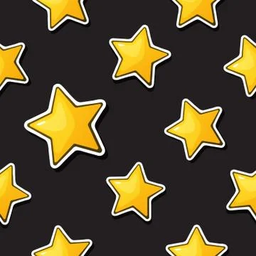 Seamless pattern with falling gold stars Stock Illustration