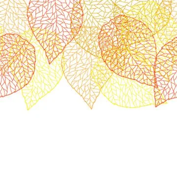 Seamless pattern with falling leaves. Stock Illustration