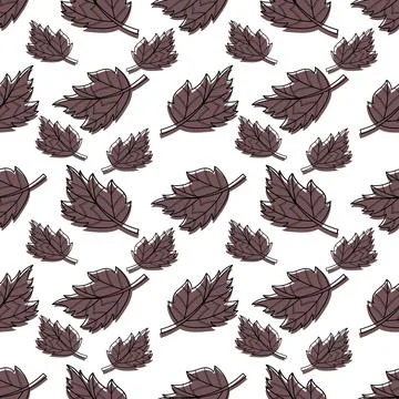 Seamless pattern of falling leaves Stock Illustration