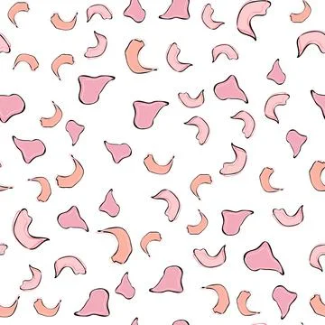Seamless pattern falling rose petals, sakura. Confetti, cosmetics, beautiful  イラスト素材