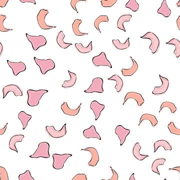 Seamless pattern falling rose petals, sakura. Confetti, cosmetics, beautiful  イラスト素材