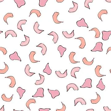 Seamless pattern falling rose petals, sakura. Confetti, cosmetics, beautiful  Stock Illustration