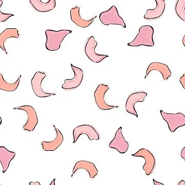 Seamless pattern falling rose petals, sakura. Confetti, cosmetics, beautiful  イラスト素材