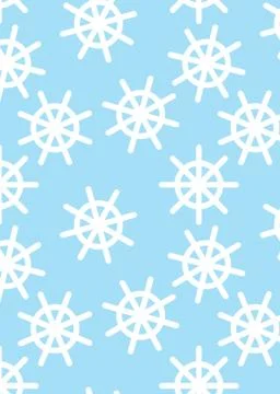 Seamless pattern with falling snow on blue Stock Illustration