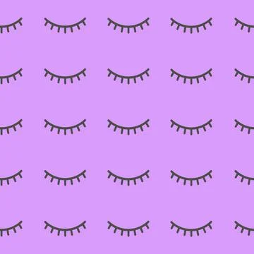 Seamless pattern false eyelash. Background for the beauty salon. Decorative Stock Illustration