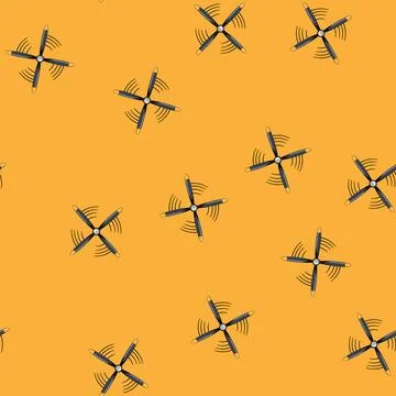 Seamless pattern fan propeller cartoon vector Stock Illustration