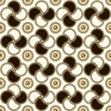 Seamless pattern with fan shaped geometric forms Stock Illustration