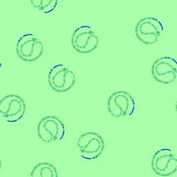 Seamless pattern fangs snake oriental cartoon vector Stockillustratie